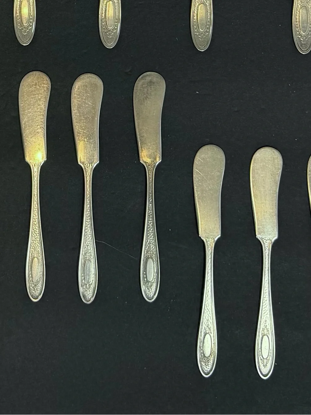 National Silver Co S.E.B. EPNS Silverplate Flatware 37pc Spoons Forks Knives